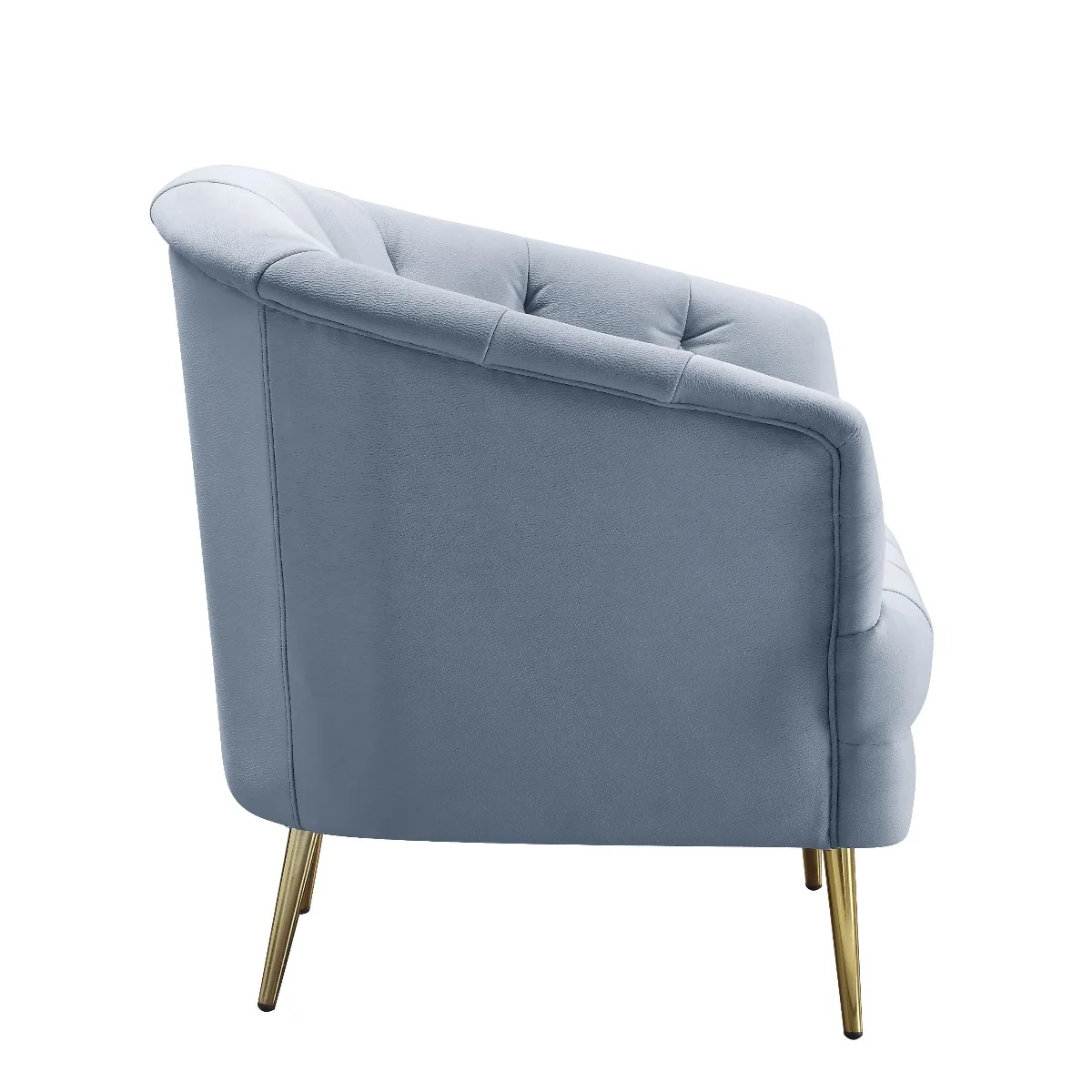 Bayram Light Gray Velvet Living Room Sofa by Acme - Image 4