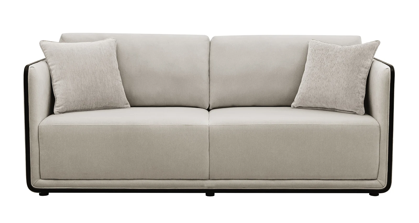 Benilde Taupe 2 Pc Chenille Sofa Collection - Image 3