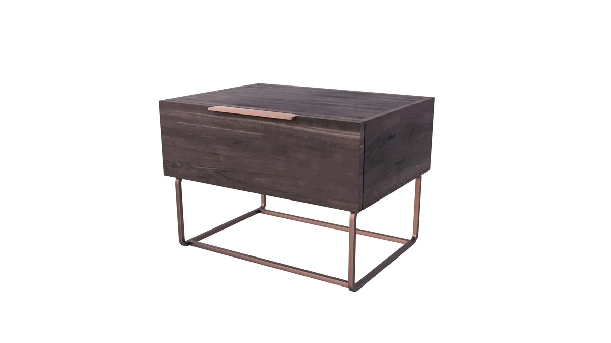 Benzon Italian Modern Dark Rovere Bedroom Set - Image 7
