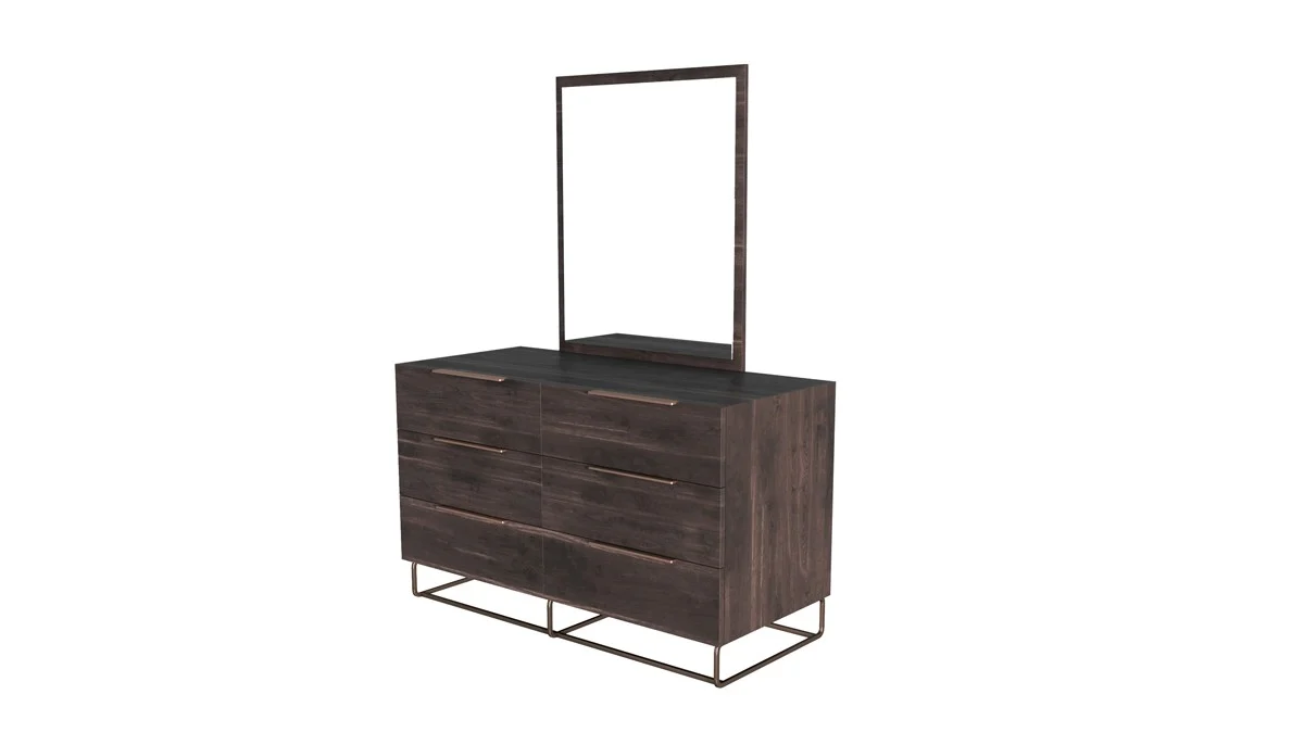 Benzon Italian Modern Dark Rovere Bedroom Set - Image 9