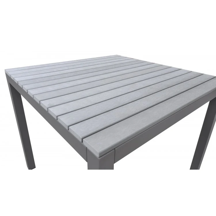 Bistro 5 Pc Dining Set Grey Powder Coated Finish - Image 3
