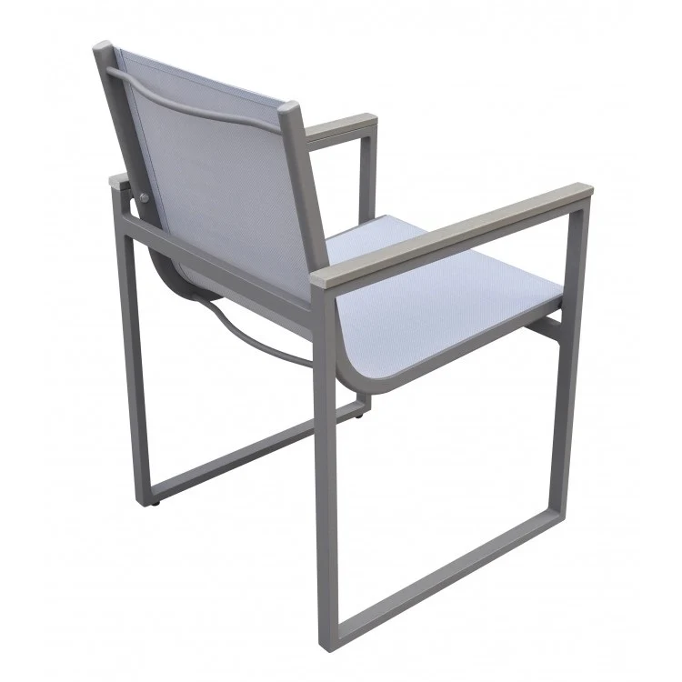 Bistro 5 Pc Dining Set Grey Powder Coated Finish - Image 8