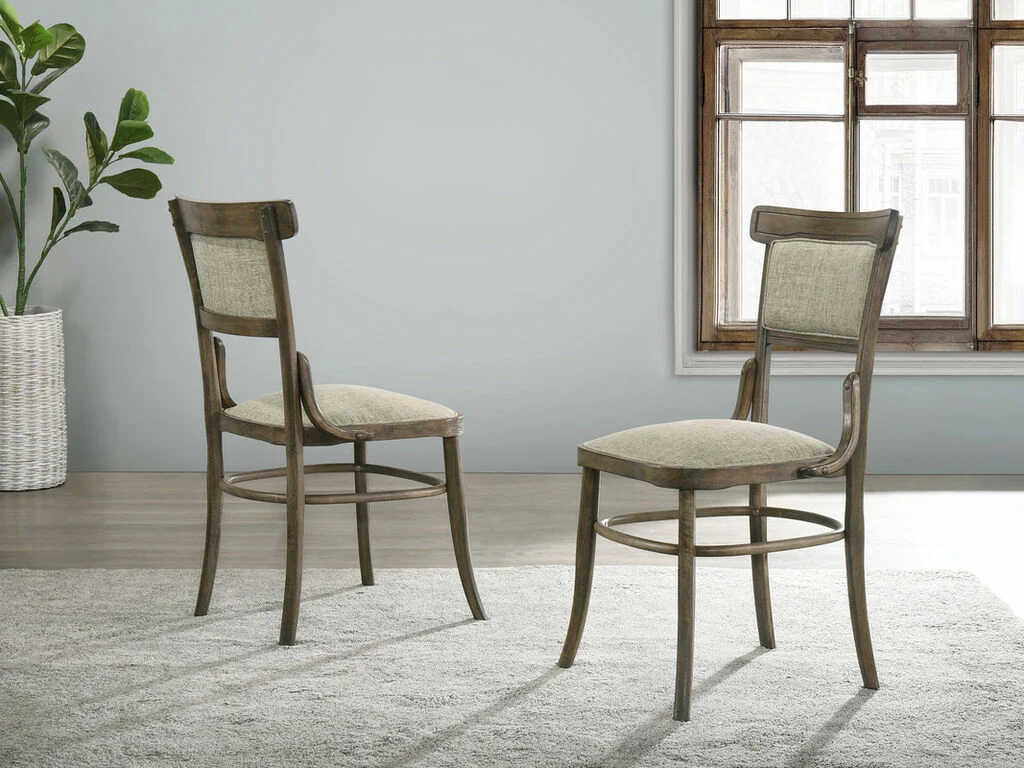Bistro 9 Pc Vintage Walnut Dining Set w/Extension Leaf - Image 6