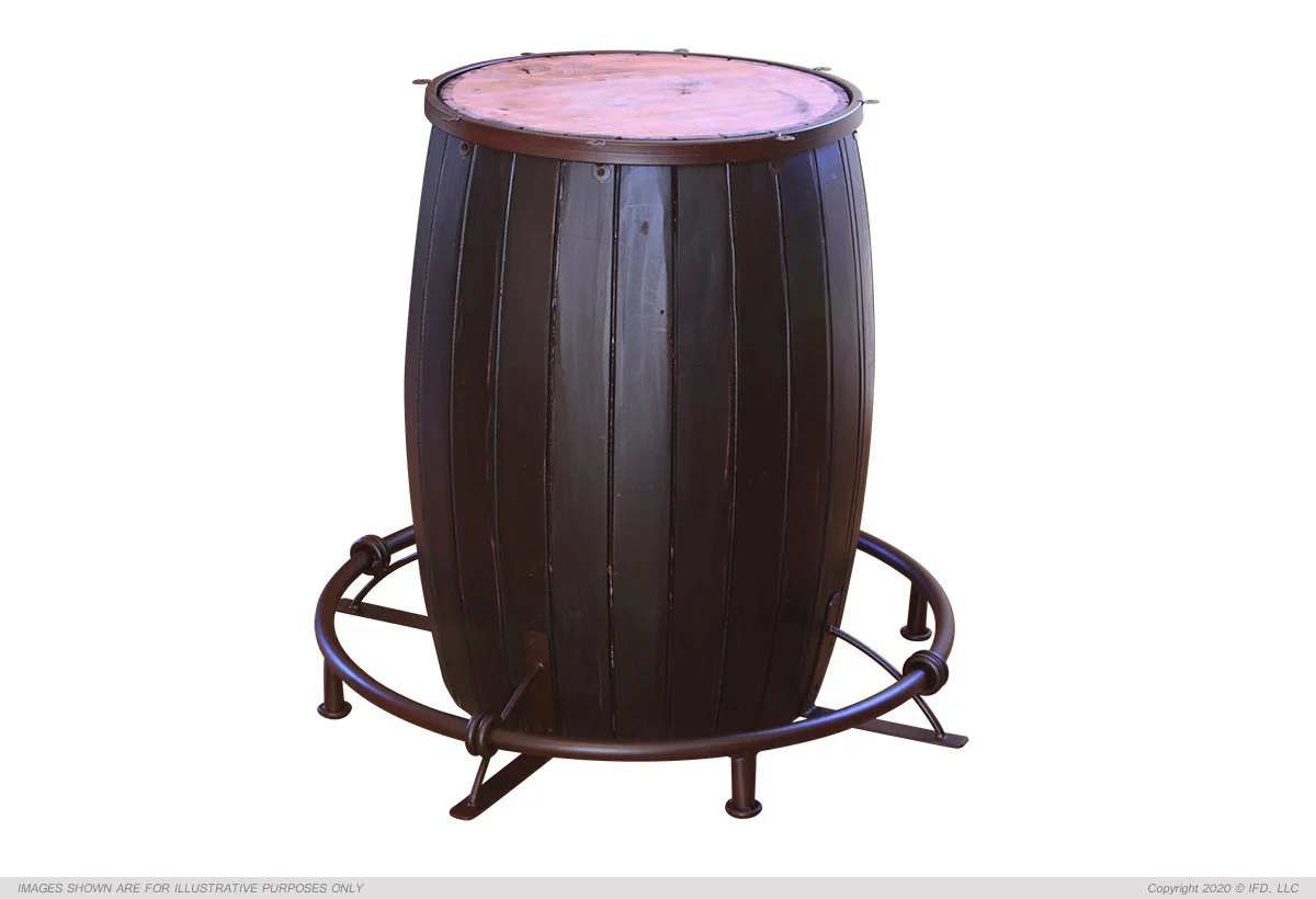 Bistro Barrel 5 Pc Hand Distressed Dining Set - Image 3