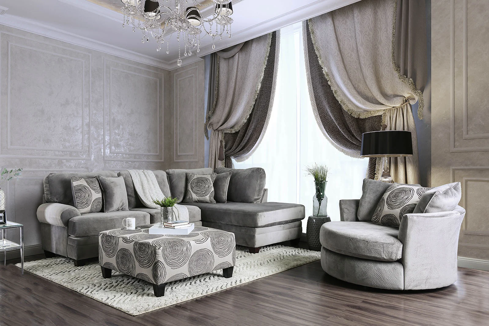 Bonaventura Gray Sectional SM5143GY