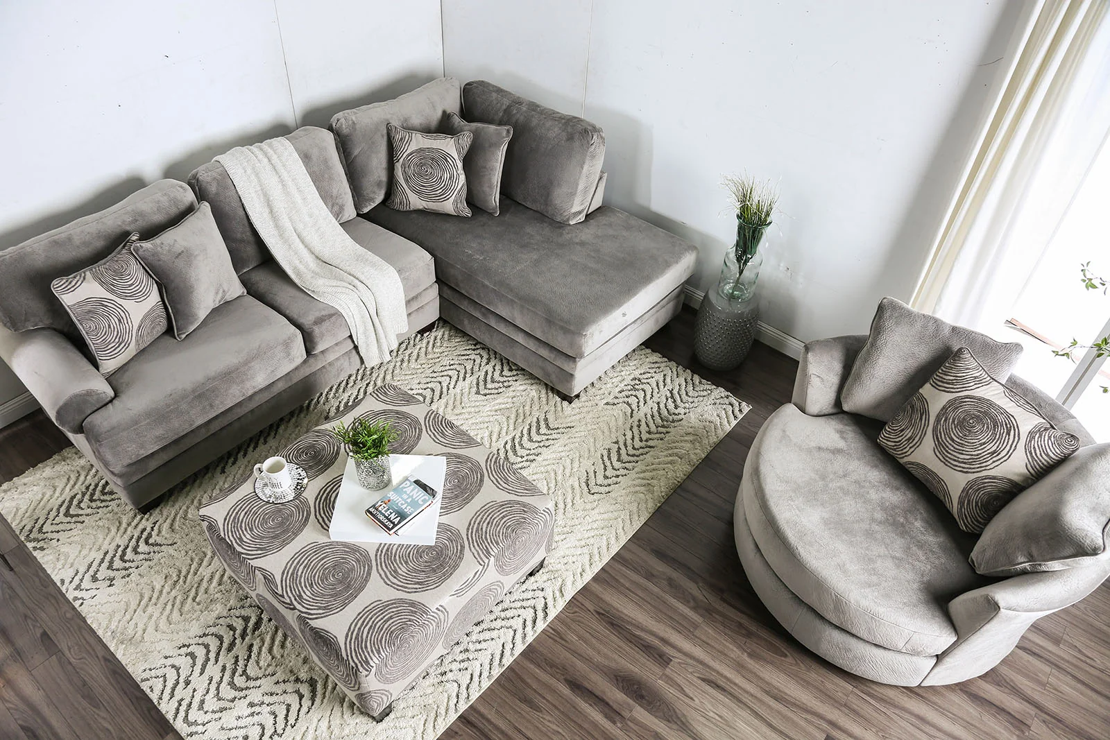 Bonaventura Gray Sectional SM5143GY - Image 2