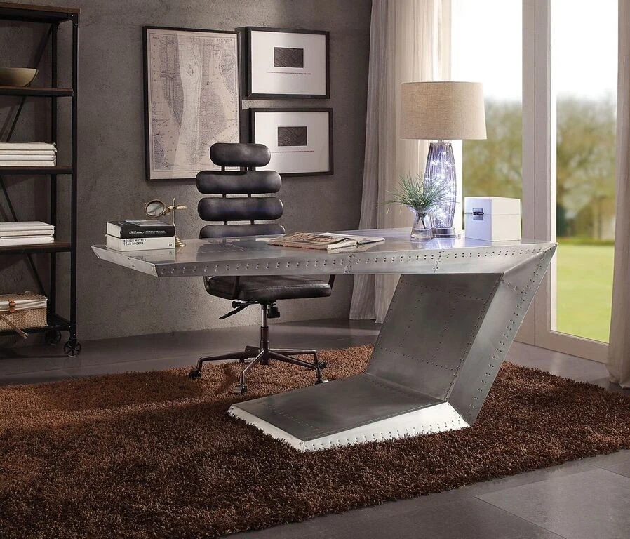 Brancaster Aluminum Desk 92025 - Ultra Modern - Image 2