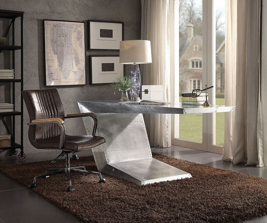 Brancaster Aluminum Desk 92025 - Ultra Modern - Image 3