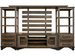 Loft Brown Solid Pine Entertainment Center - Reclaimed Wood - Image 2