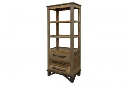 Loft Brown Solid Pine Entertainment Center - Reclaimed Wood - Image 5