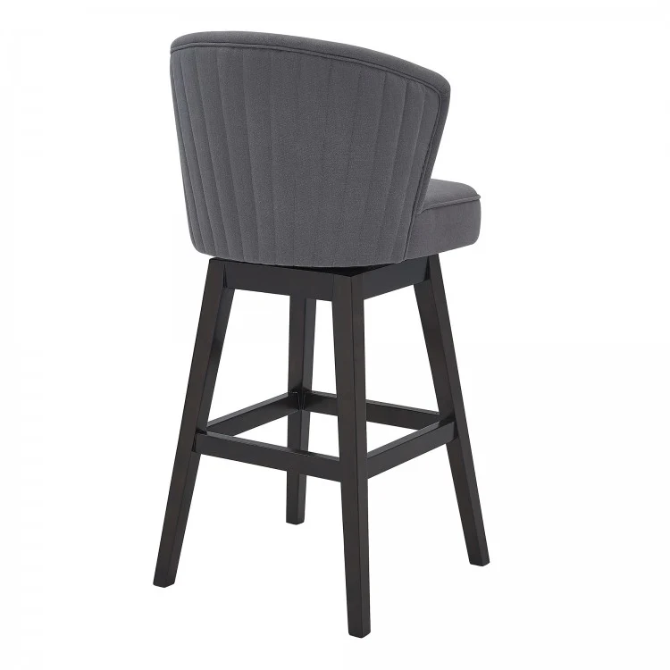 Brandy 26" & 30" Bar Stool - Gray or Tan Fabric - Image 4