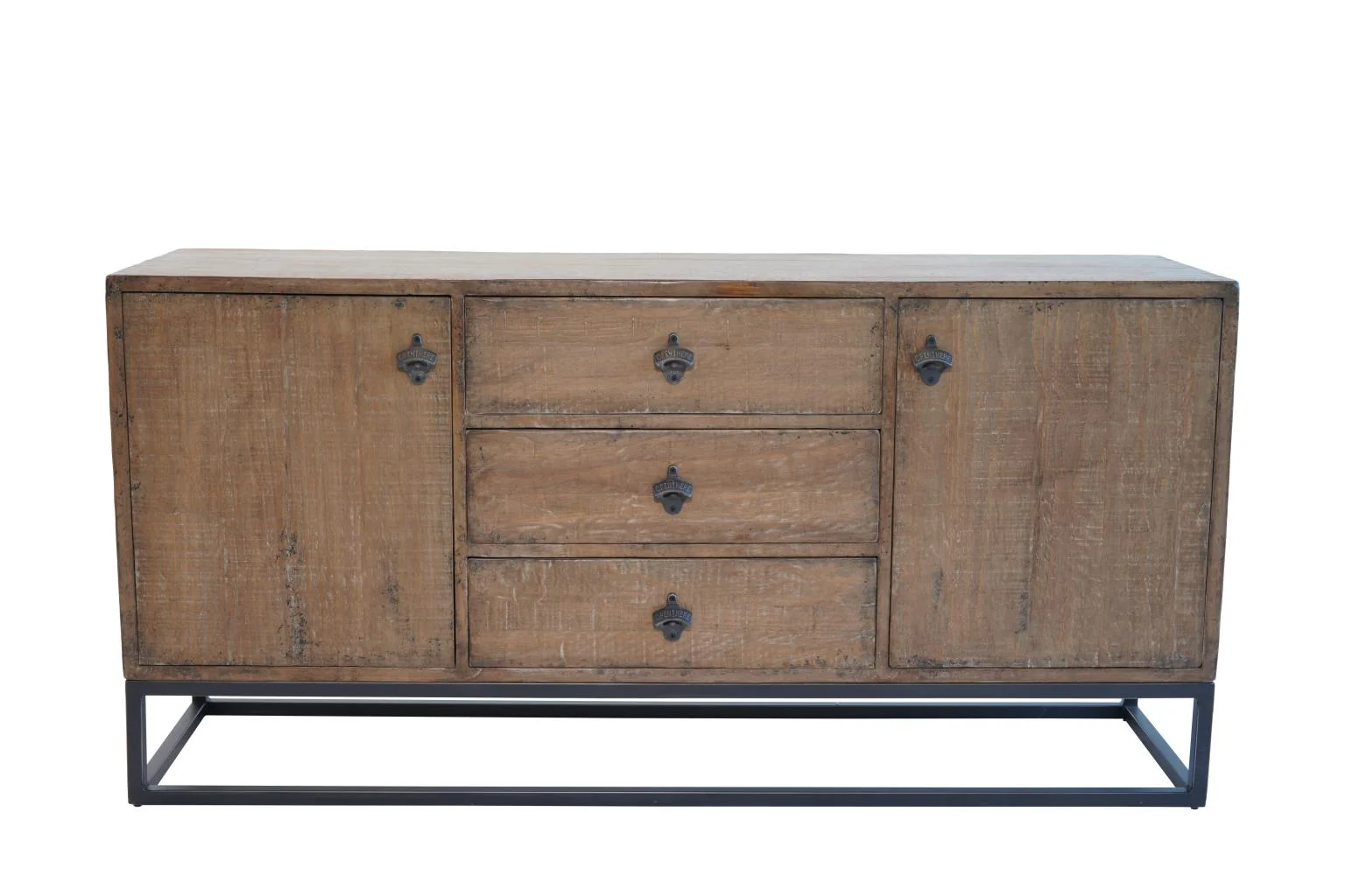 Brewery Cabinet Iron Antique Natural - Image 3