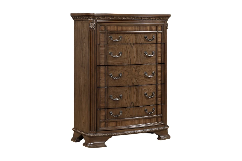 Bridgepoint 5 Drawer Brown Chest 2392-9 - Image 4