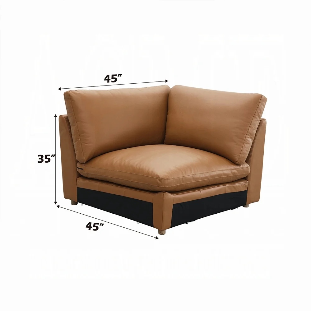 Brighton Top Grain Leather Modular Sectional - Image 16