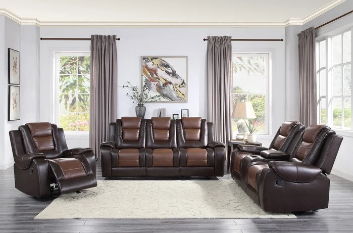 Briscoe Two-Tone Sofa Collection Dual Recliners - Image 7