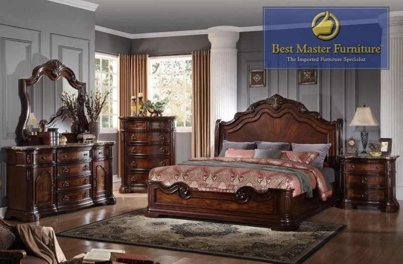 Brutus B1003 Bedroom Collection - Marble Top Case Goods