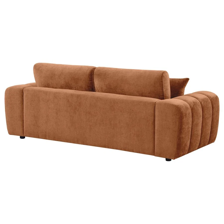 Burnett Burnt Orange Chenille Sofa Collection - Image 8