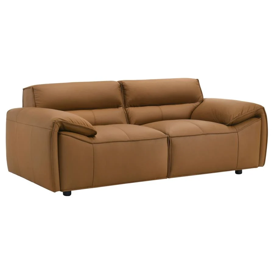 Buxton 2 Pc Leather Upholstered Sofa Set - Image 8