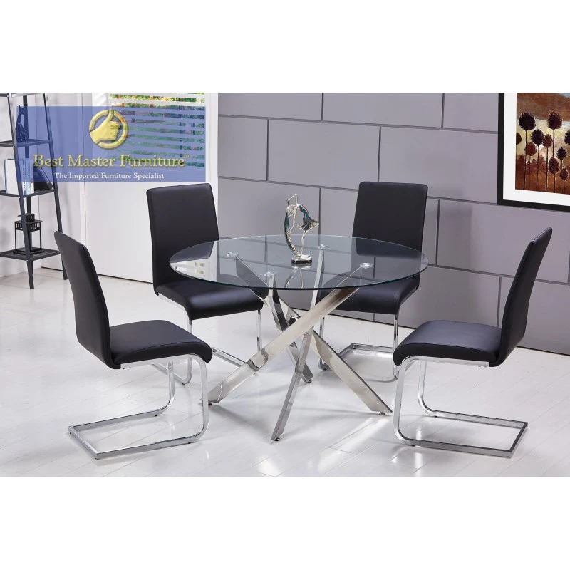 Byron 5 Pc Set - Black Chairs