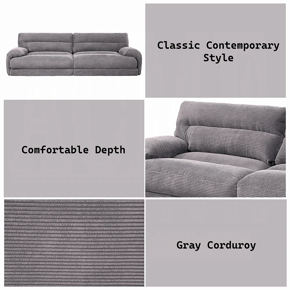 Cadenza 2 Pc Corduroy Sofa Collection - Image 13
