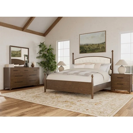 Calhoun Whiskey Finish 4 Pc Bedroom Set