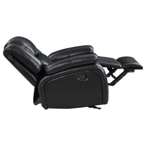Camila Black Leatherette Glider Recliner 610246 - Image 4