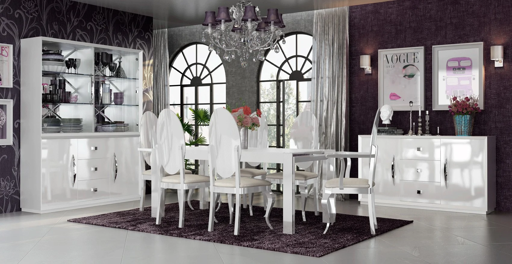 Carmen White Finish Dining Collection - Made in Spain - Image 3