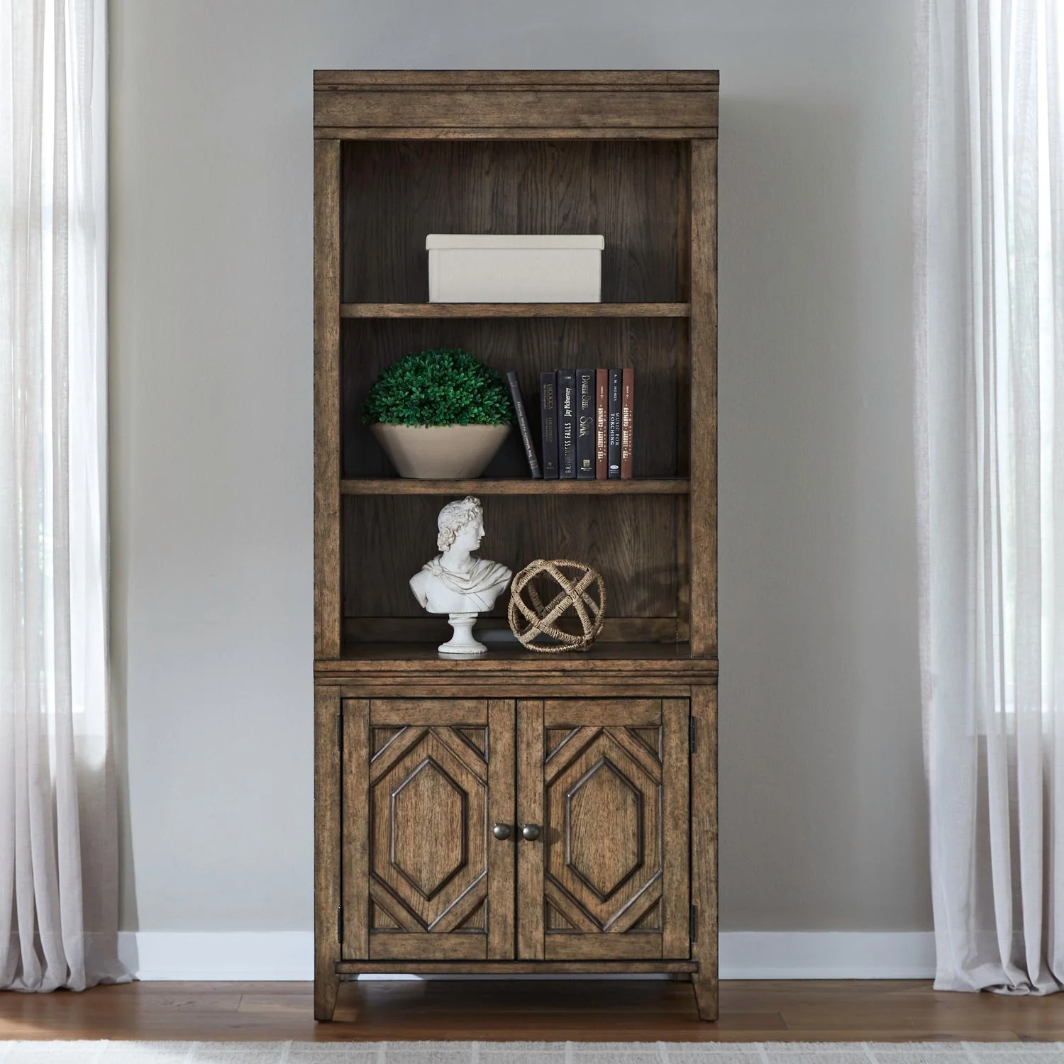 Carolina Park Burnished Bookcase 930-HO201