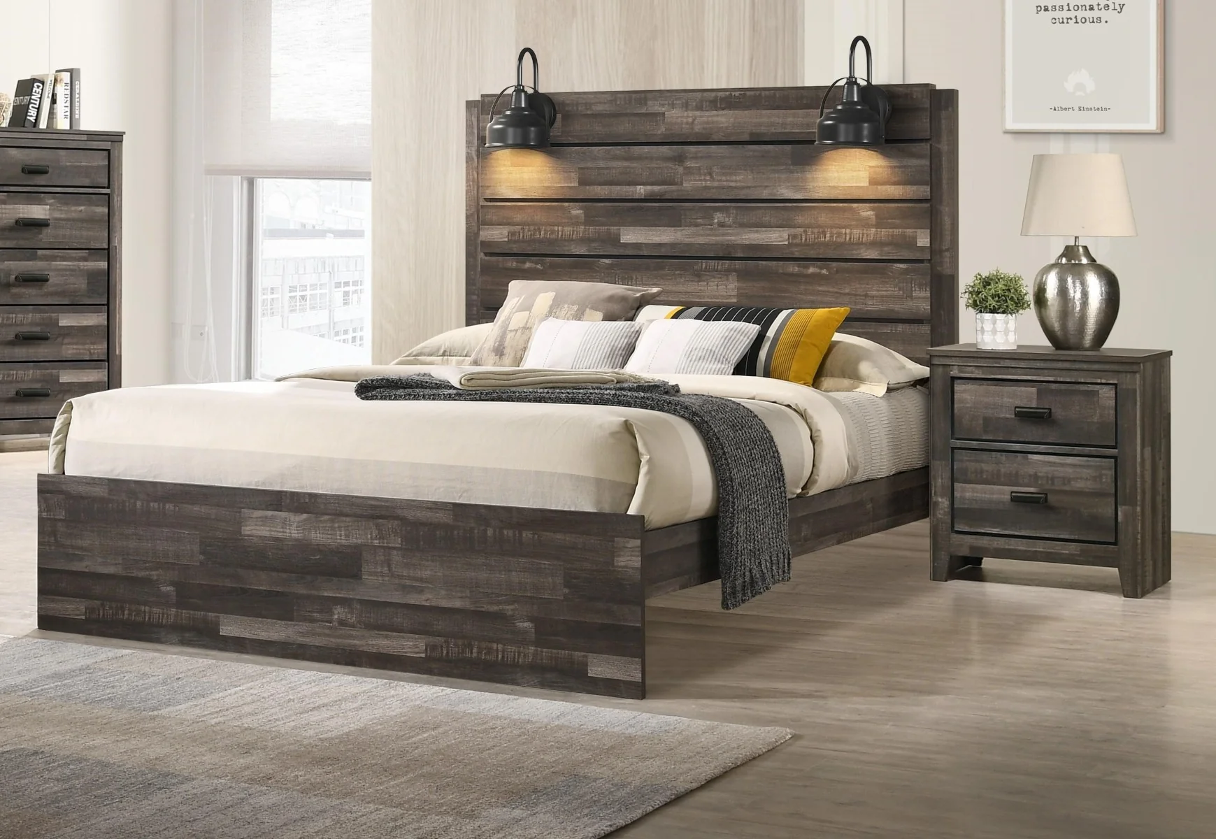 Carter B6800 Weathered Grey Bedroom Collection - Image 2