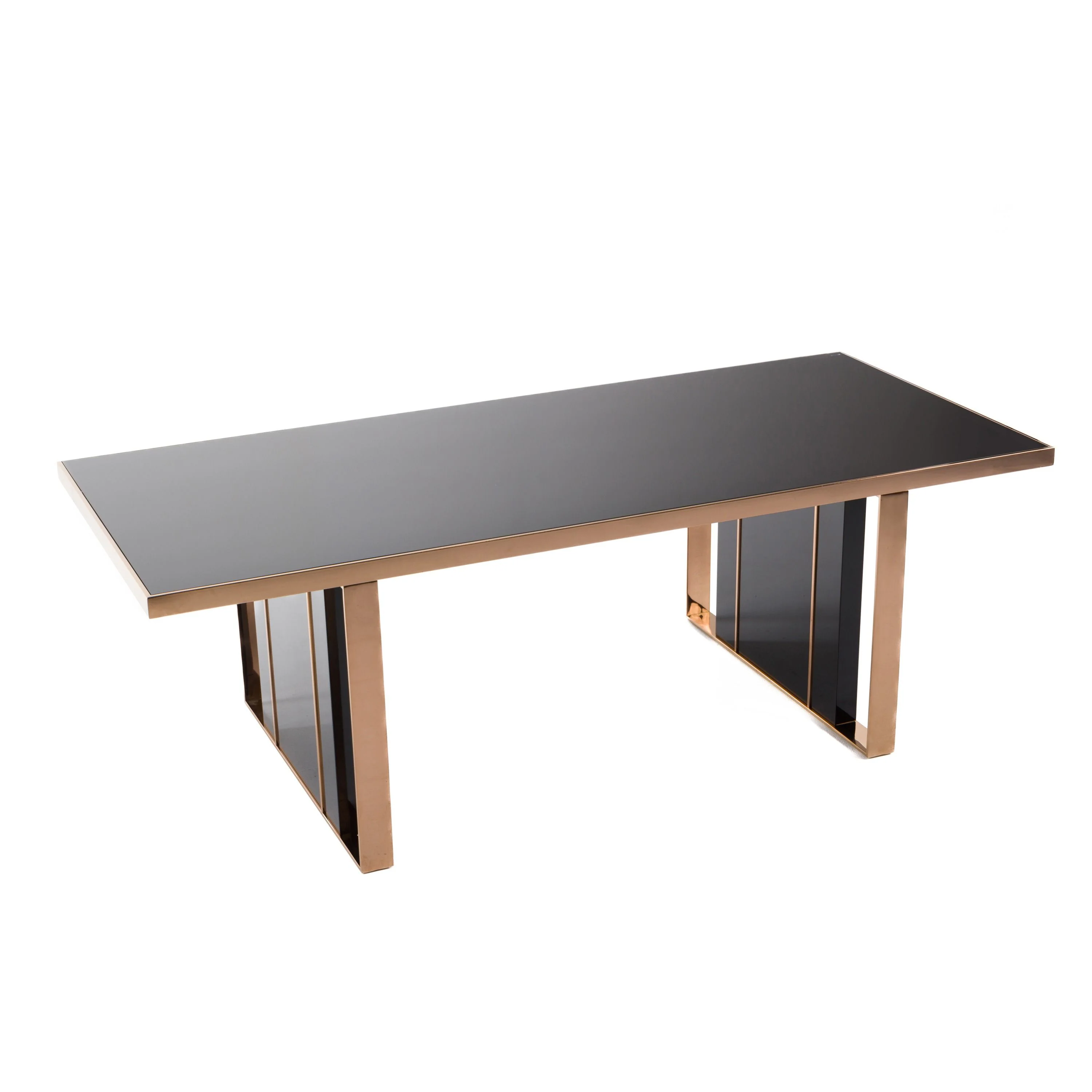 Cartier Modern Black & Rosegold Dining Table Set - Image 2
