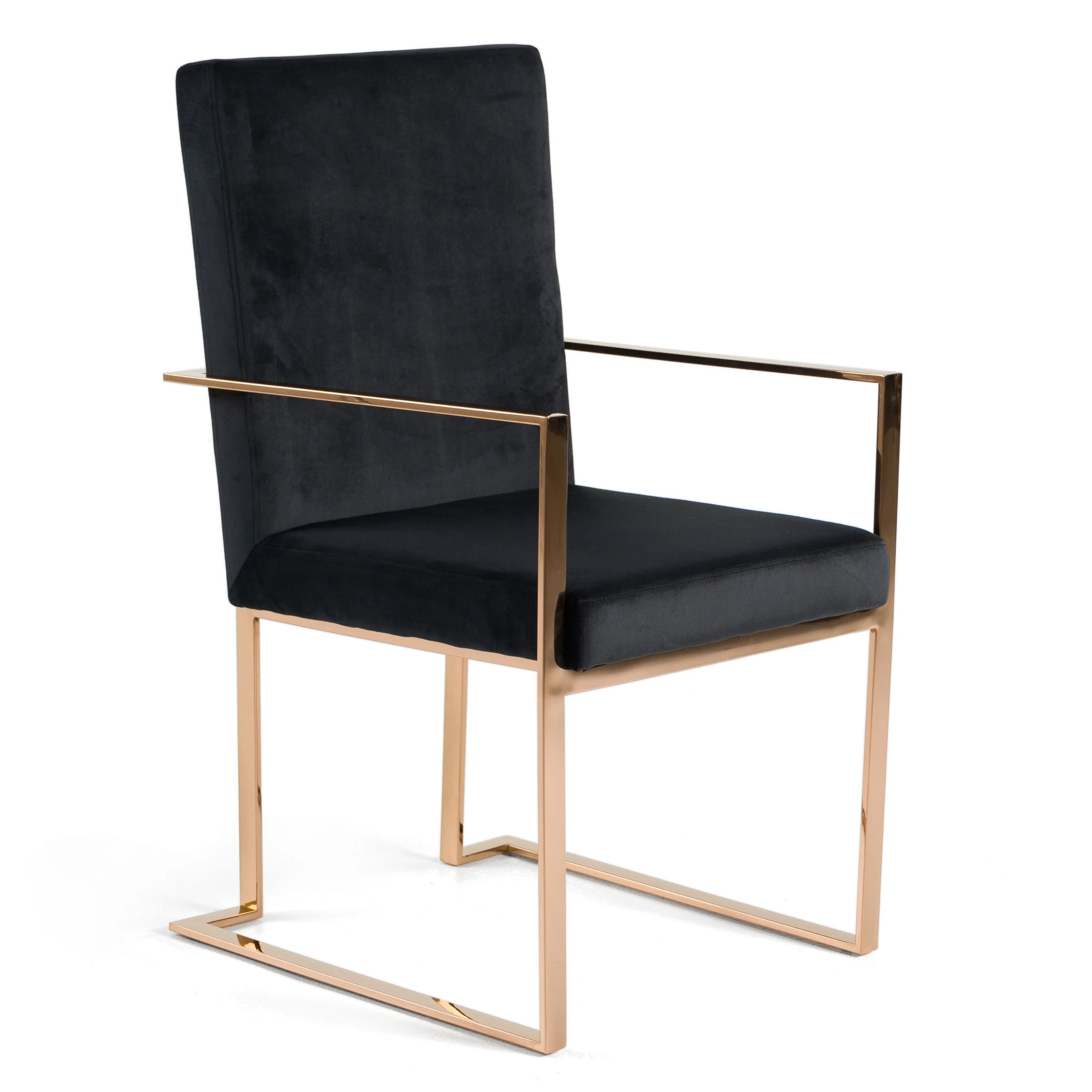 Cartier Modern Black & Rosegold Dining Table Set - Image 7