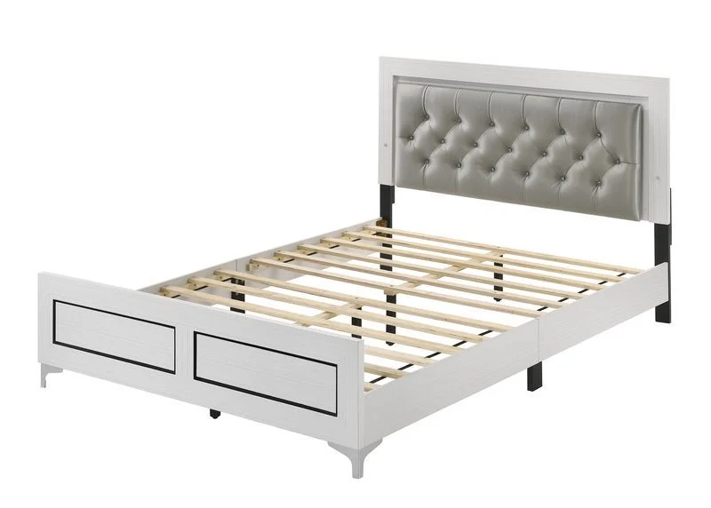 Acme Casilda White Platform Bedroom Collection - LED Headboard - Image 2