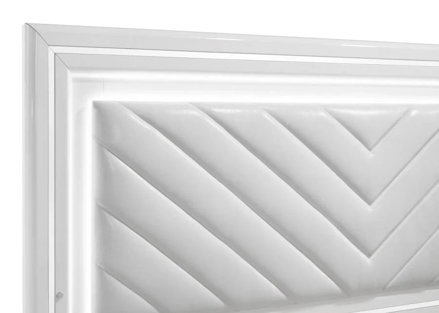 Cassia White High Gloss King 4 Pc Set - Image 10