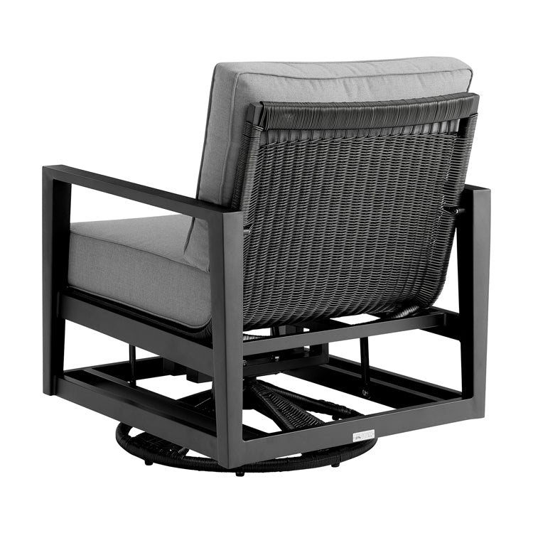 Armen Living Cayman Black Aluminum Outdoor Seating - Image 4