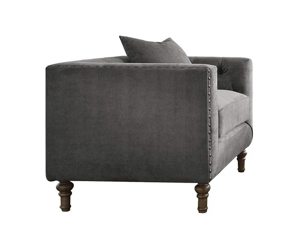 Sidonia Grey Velvet Chair 53582
