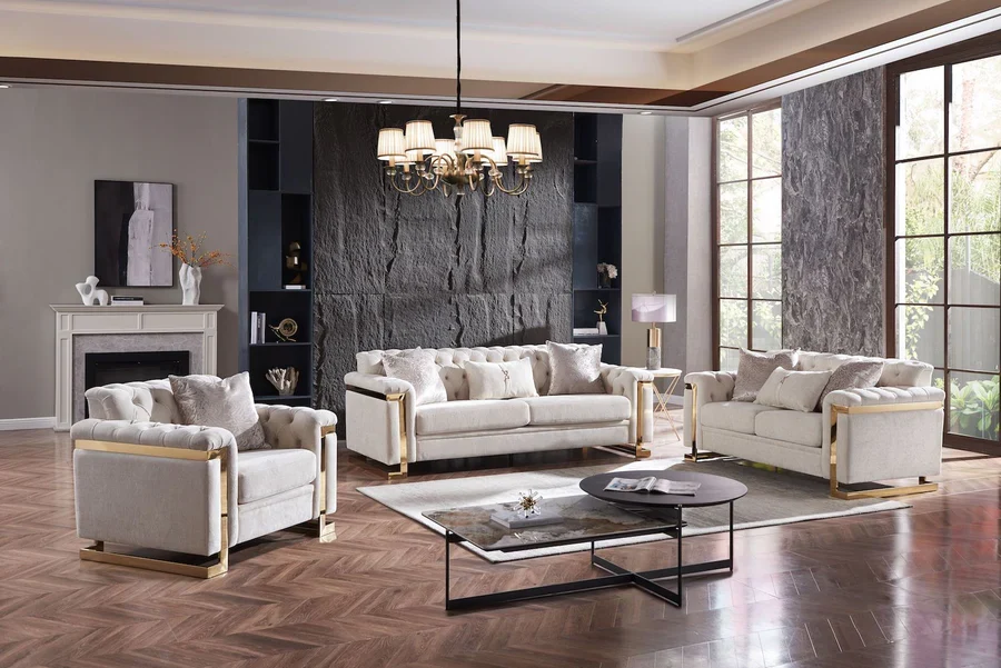 Chloe Sofa & Loveseat by Cosmos Furniture