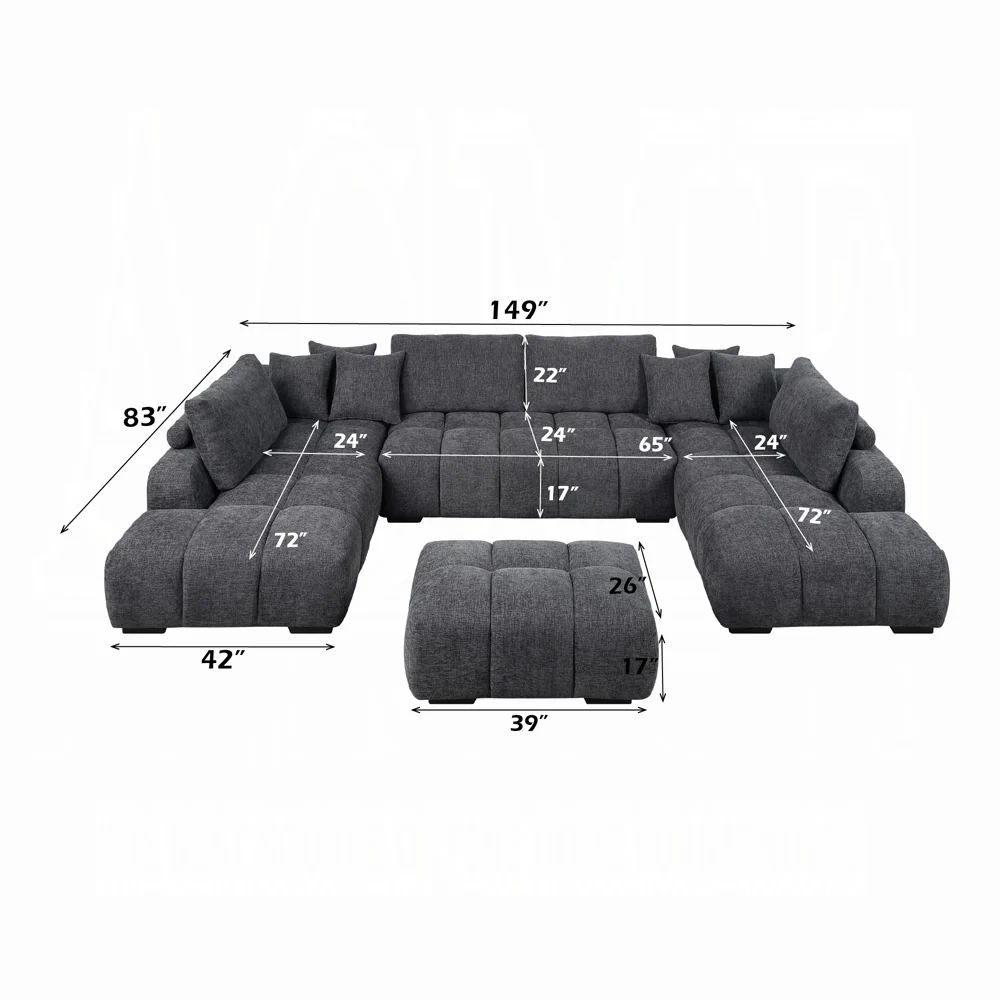 Chosen Sectional Sofa LV02840 w/6 Pillows - Image 3