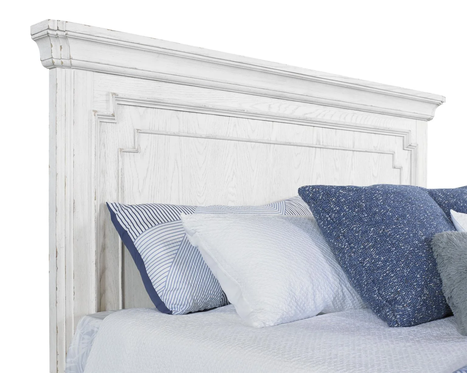 Clara 4 Pc Distressed White Finish Bedroom Set - Image 5