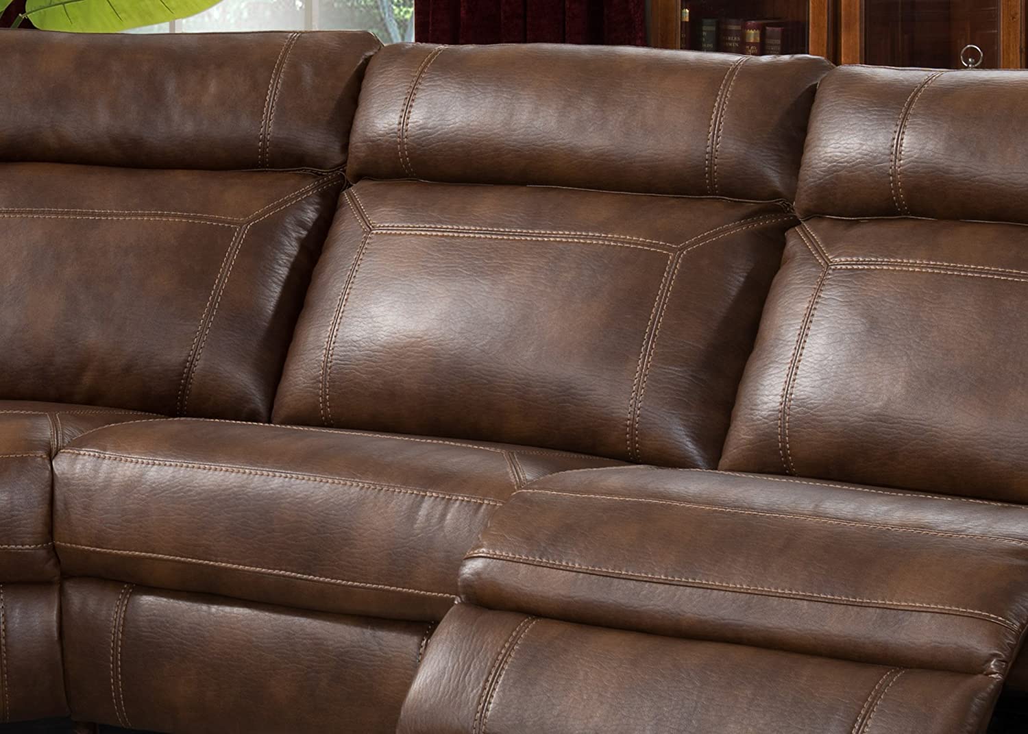AC Pacific Clark 6 Pc Motion Sectional - Brown - Image 6