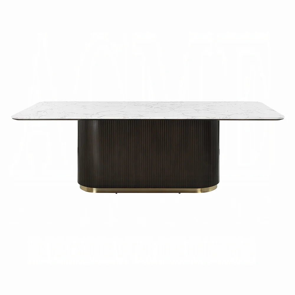 Clayten 95" Marble Top Dining Set DN06160 - Image 3