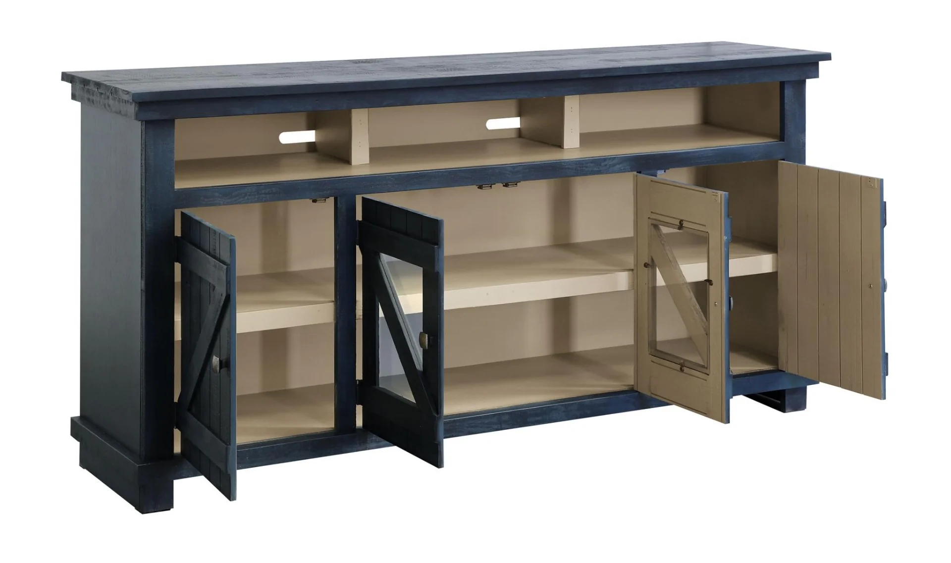 Cleveland 64" TV Stand - True Blue Finish - Image 3