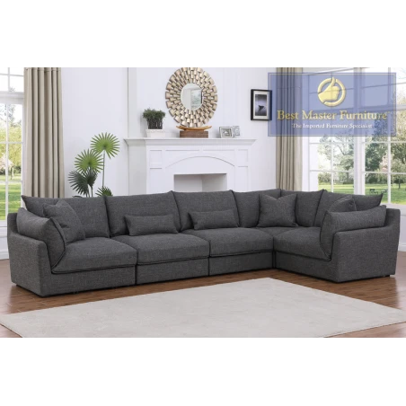 CO23 Gray 5 Pc Modular Sectional - Image 2