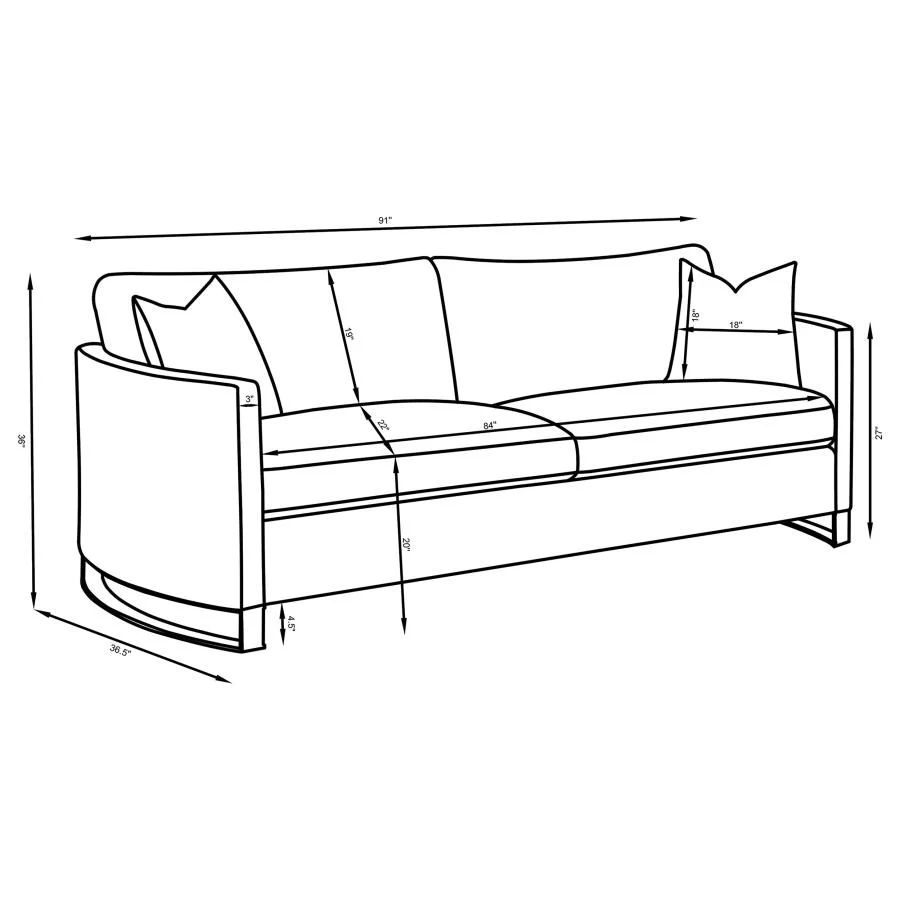 Coaster Corliss Camel Sofa & Loveseat - Image 8