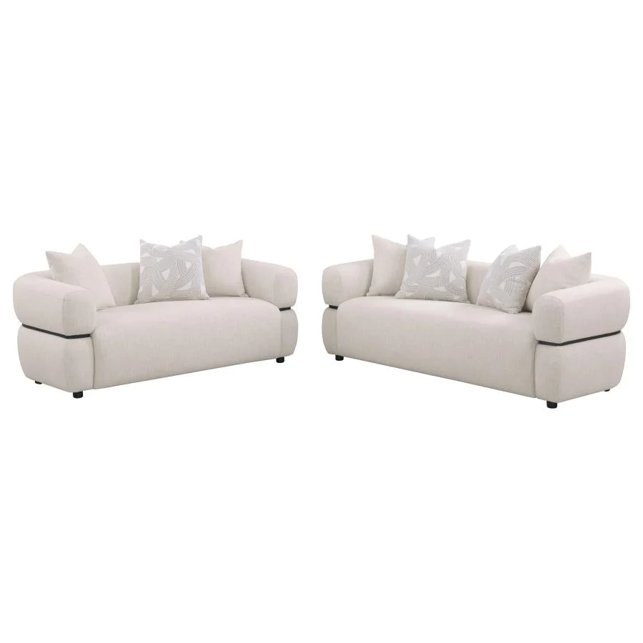 Coaster Jeanette Beige 2 Pc Sofa Collection - Image 2