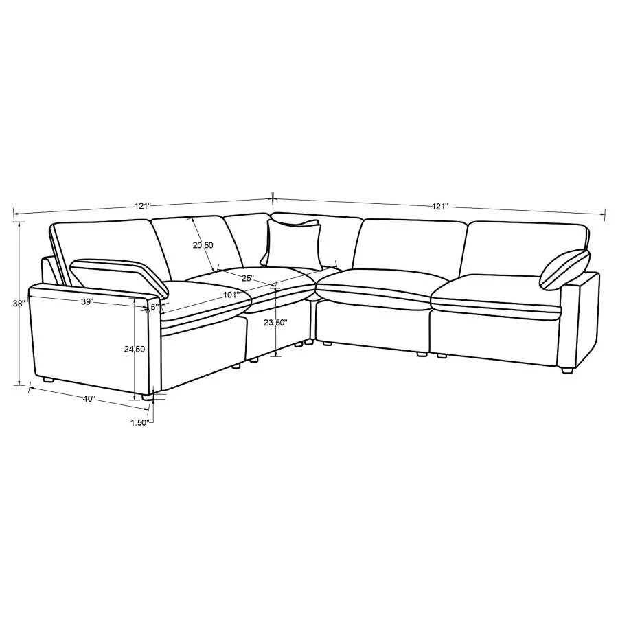 Collins Modular Power Sectional - 3 Sizes - 2 Colors - Image 31