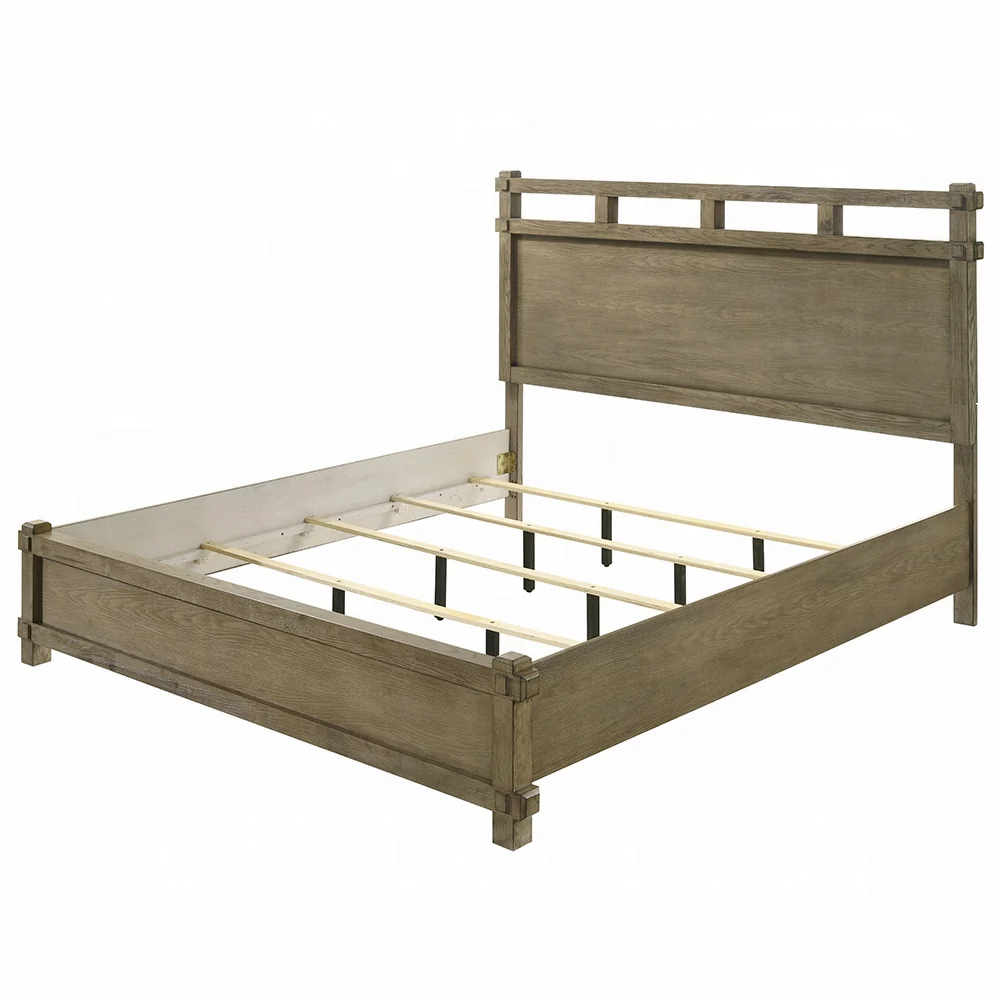 Colton 4 Pc King Antique Oak Bedroom Set - Image 5