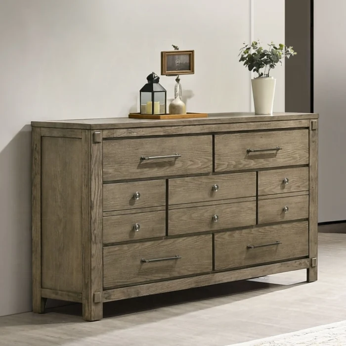 Colton Antique Oak 4 Pc Bedroom Set - Image 10