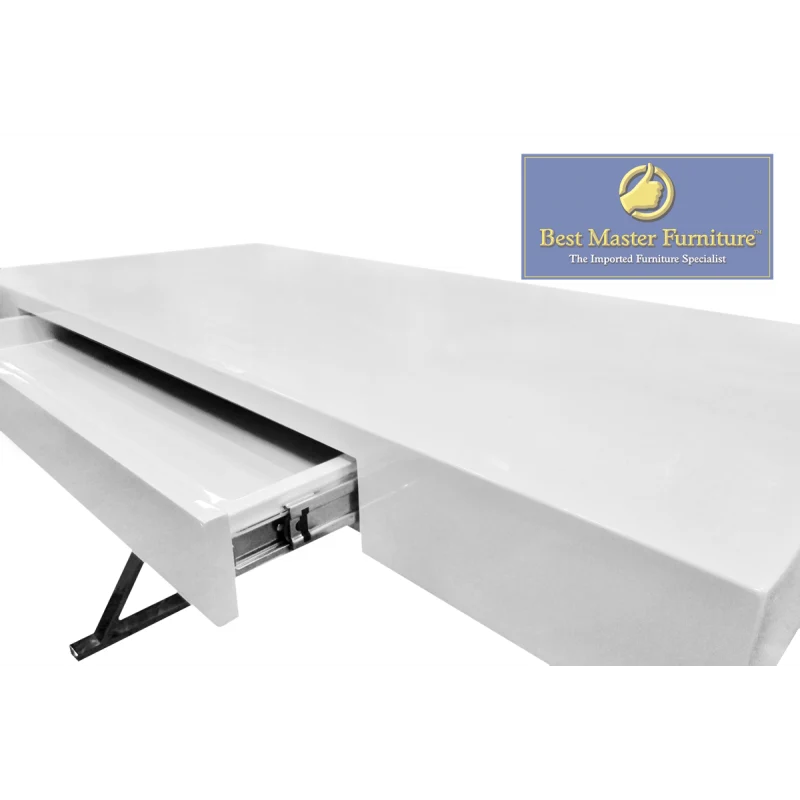 Contempo BA11 Computer Desk - Lacquer & Chrome - Image 2