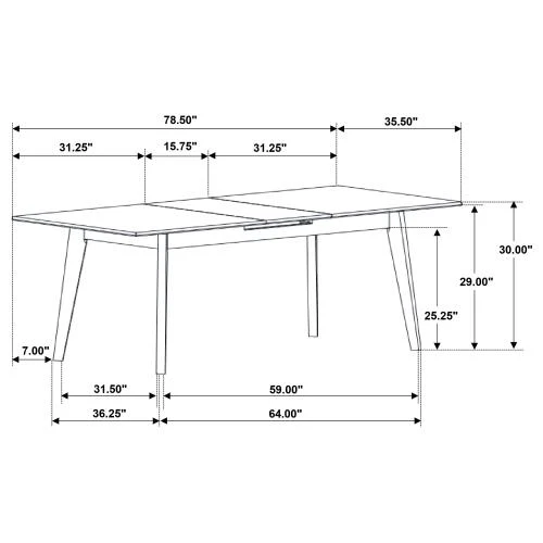 Crestmont Faux Marble Top & Self-Storing Leaf - Image 14