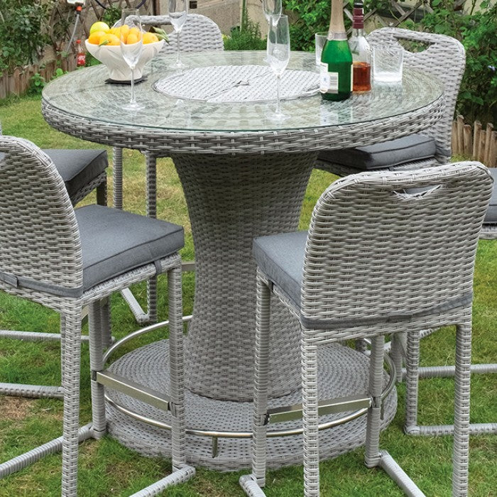 Cyprus 7 Pc Round Bar Table Set - Furniture of America - Image 2